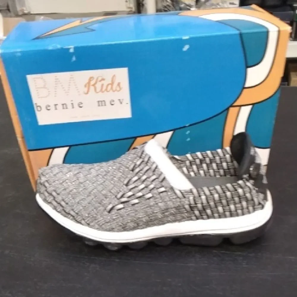 bernie mev. Kids Sneakers in Black, Silver, and White